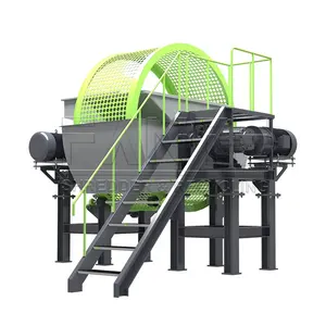 Double Shaft Waste Tyre Shredder Twin Shaft Aluminum Crusher Machines Tire Shredders Rubber Plastic Crushing Machine