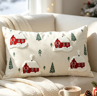 Housse de coussin décorative de Noël en promotion, style moderne et minimaliste, pour canapé, salon, chambre et cadeau de fêtes