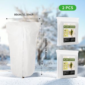 46 "x 70" tái sử dụng với dây rút và dây kéo nhà máy bảo vệ túi cho các nhà máy cây bụi, sương giá Áo khoác ấm chăn - Product Image 2