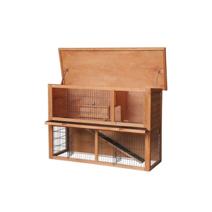 Clapier <span class=keywords><strong>à</strong></span> lapins en bois <span class=keywords><strong>à</strong></span> deux <span class=keywords><strong>étages</strong></span> pour l'extérieur, vente en gros, design de clapier <span class=keywords><strong>à</strong></span> lapins rouge miel <span class=keywords><strong>à</strong></span> deux <span class=keywords><strong>étages</strong></span> - Product Image 2