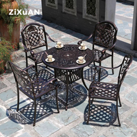 Chaise en aluminium moulé Loisirs Jardin Extérieur Villa en plein air Balcon Table et chaise Crème solaire imperméable