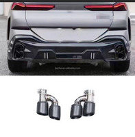 Alerón difusor de parachoques trasero de fibra de carbono con puntas de escape, Kits de carrocería para BMW X6 G06 2020-2023 FRP, decoración de coche