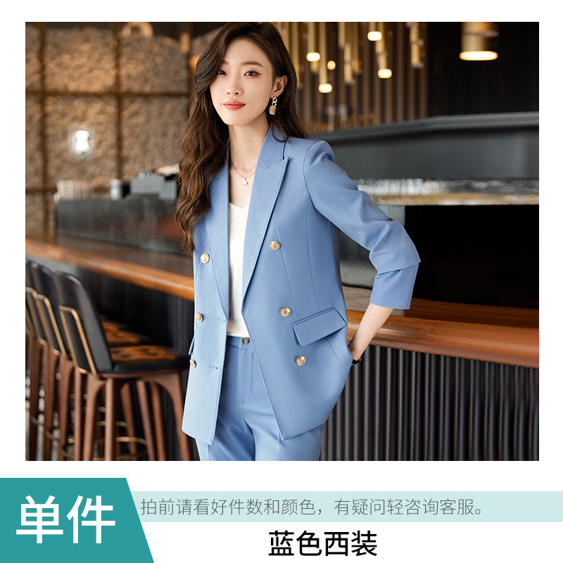 blue suit