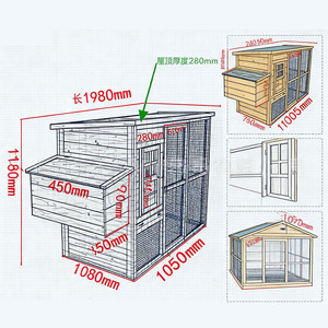 Cage d'extérieur <span class=keywords><strong>de</strong></span> luxe en bois imperméable <span class=keywords><strong>pour</strong></span> <span class=keywords><strong>lapin</strong></span>/poulet/animal <span class=keywords><strong>de</strong></span> compagnie Cage durable <span class=keywords><strong>pour</strong></span> animaux <span class=keywords><strong>de</strong></span> compagnie avec conception résistante aux intempéries - Product Image 1