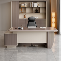 Bureau de direction moderne et durable en bois, table pour usage commercial, installation sur plateau, garantie de 5 ans