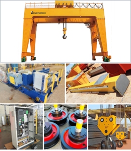 Grue à double poutre montée sur rail avec télécommande, haute efficacité et performance stable, rigidité supérieure du double poutre - Product Image 2