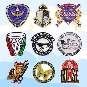 Suppliers Custom Logo Fitted Team Club Hat Pins Emblem Hard Soft Enamel Pins Magnet Badge Lapel Pins For Clothes Hat