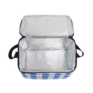 Hawaii Palaka Design <strong>Custom</strong> Design Logo Aluminum Foil Small <strong>Insulated</strong> Takeaway Bag Cooler <strong>Insulated</strong> Lunch <strong>Box</strong> with Two Handle - Product Image 4