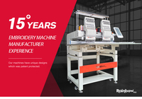 Machine à broder industrielle automatique commerciale Tajima à 2 têtes, 12/15 aiguilles, pour casquettes