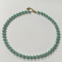 Collier de perles en pierre naturelle de jade glacé 8 mm, en acier inoxydable, design coloré en cristal, fait main, bijoux de haute qualité
