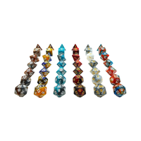 Logo personnalisé bicolore multi-faces D8 acrylique RPG/mdn jeu de dés solide 20mm dés de jeu de société polyédriques