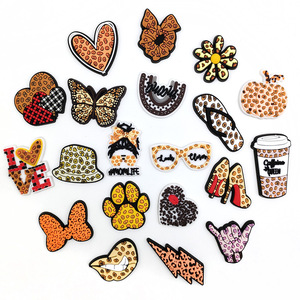 Sexy Leopard-print Hole Shoes Flower Buckles Personalized PVC Soft-glue Garden Shoe Accessories <strong>Jewelry</strong> Model F117 Made in China - Product Image 2