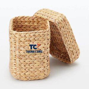 Meilleure vente élégant panier de rangement rectangle fait à la main conception de jacinthe d'eau naturelle pour organiser embellir votre vie - Product Image 4