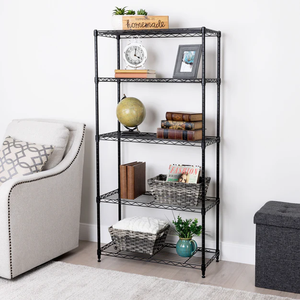 חוט 4 שכבות מדפים יחידת מטבח שחור - Product Image 3