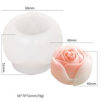 Moule en Silicone tridimensionnel de bougie de fleur d'hibiscus de vent national moule de décoration d'aromathérapie