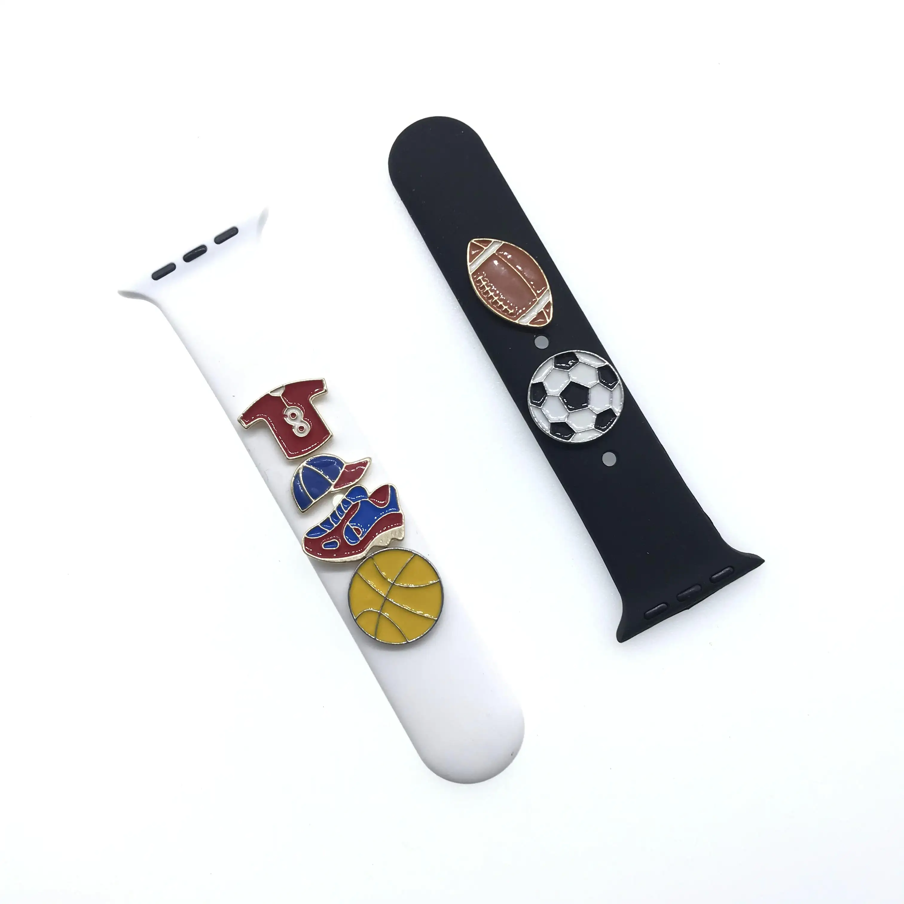 Dijes de metal esmaltado para pulsera de apple watch, abalorios deslizantes para pulsera de reloj de silicona, decoración, novedad de 2022