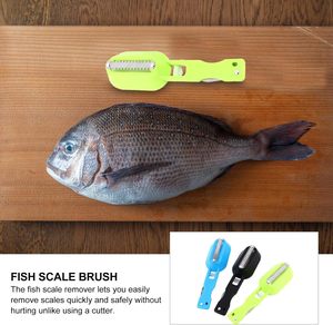 Fish Skin Scaler with Clear Cover Stainless Steel Fish Scale Remover Plastic Fish Scale Scraper Kitchen Gadgets Clean <b>Tools</b> - Product Image 3