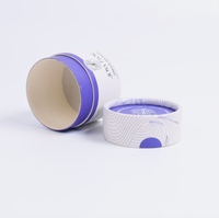 Pots à bougie de luxe personnalisés avec couvercle Vente en gros Conteneur à bougie biodégradable Pots cadeau ronds en papier Boîte à bijoux kraft recyclable