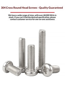Vis à tête cylindrique en acier inoxydable 304 plaqué zinc M2.5/M3.5 C1022, filetage métrique grossier - Product Image 6