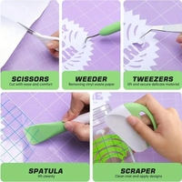 Ensemble d'outils de base artisanat désherbage vinyle papier cartonné Kit d'outils d'artisanat pour Cricut/Silhouette/Siser/Oracal 631 651 751 vinyle