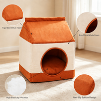 Lit pour chat et chien moderne, écologique, carré, motif dessin animé, toutes saisons, mignon, respirant, pour extérieur et intérieur, motif uni, lavable en machine