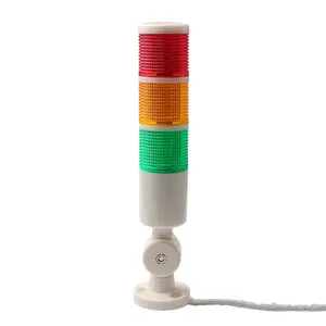 3 colors Industrial Tower Signal Rotatable stack light red green 12-24V 110-220VAC base LED strip 3 layers rod