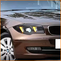 Pour BMW Série 1 E87 E82 E81 Paire de phares LED 2004-2011 G82 Spécifications supérieures DRL à motif dents de chien Amélioration pour Hatchback Coupé Cabriolet