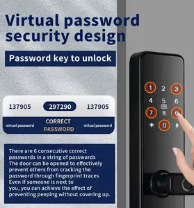 Giá Cả Cạnh Tranh Bán Nóng Nhà Thông Minh Sinh Trắc Học Vân Tay Mật Khẩu Thẻ Key Kỹ Thuật Số WiFi Thông Minh Khóa Điện Tử