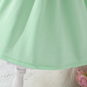 Abito Estivo da Principessa per Bambine con Fiocco Decorativo, Collo Halter, Tinta Unita e Linea ad A - Product Image 4
