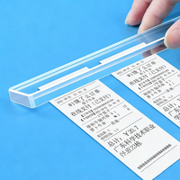 Support de reçus et de tickets transparent en acrylique pour les magasins de thé au lait, les restaurants, les cuisines, les bureaux de caisse