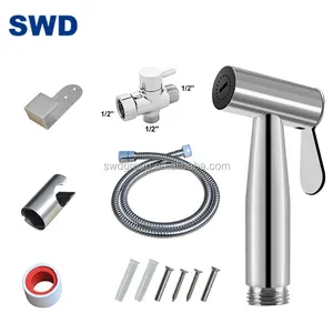 Profession Factory Handheld Stainless Steel Brass Bidet Shower Toilet Muslim Toilet Of Portable Bidet Shattaf