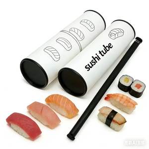 Caja de Sushi Redonda Portátil con Tapa Abatible, Personalizable, de Venta Caliente en el Extranjero - Product Image 2