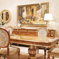 Ensemble de chaises de table à manger de style royal français en bois massif avec royal pour une utilisation à la maison