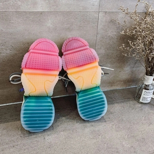 Logo personnalisé arc-en-ciel grosses baskets femmes bout rond à <span class=keywords><strong>lacets</strong></span> couleurs mélangées plate-forme dame chaussures à semelles <span class=keywords><strong>compensées</strong></span> décontractées - Product Image 6
