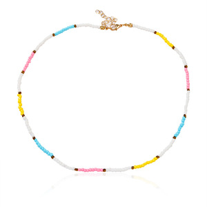 Collar de Cuentas de Colores, Estilo Bohemio Multicolor, Gargantilla, Joyería, Regalo, Origen Yiwu ZXS0032 1 - Product Image 1