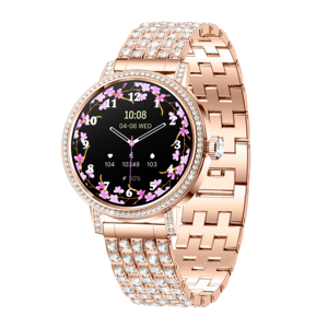 Nuevo Reloj Inteligente I229 para Mujer con Cristales Brillantes, Pantalla IPS de 1.27'', Monitor de Ritmo Cardíaco, Podómetro, Contesta Llamadas, Notificaciones, Deportivo y Elegante - Product Image 2