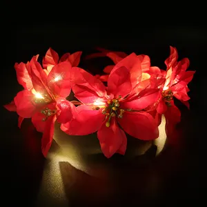 Party Supplies Light Up Led Flower Crowns New Year Christmas Cute Led Flower Headbands For Children