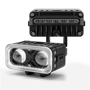 LELANPU Phares antibrouillard <span class=keywords><strong>mini</strong></span> <span class=keywords><strong>moto</strong></span> Motowolf Accessoires <span class=keywords><strong>moto</strong></span> Projecteur laser LED auxiliaire 2 lentilles Feux de travail - Product Image 1