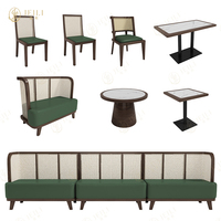 Mobilier de restaurant japonais moderne de haute qualité, stand de banquet, ensemble table et chaises pour café, projet à guichet unique