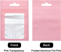 Sacs refermables en Mylar rose 4x6 po, 3x4,7 po, 4,7x7,9 po, sacs anti-odeur avec fenêtre pour petites entreprises, petite pochette