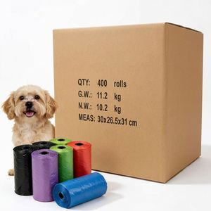 Hengtuo Factory Direct Sales Stock Durable Dog Waste <b>Bags</b> for Pet Cleaning 400 <b>Rolls</b> in a Box Disposable Pet Waste Poop <b>Bags</b> - Product Image 1