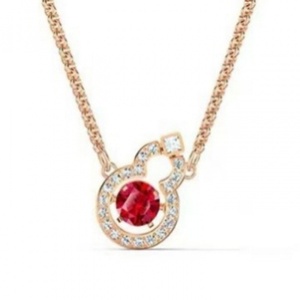 <span class=keywords><strong>Collier</strong></span> haut de gamme Shijia en tungstène pour femme, dégradé bleu, rouge, <span class=keywords><strong>rose</strong></span>, blanc, noir, avec croix dynamique en cristal et éléments. - Product Image 4