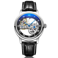 Mechanische Herren uhr der Luxusmarke Hollow-out Business Automatic Clock Fashion Water proof