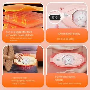 Ceinture chauffante portable pour soulager les douleurs lombaires et les crampes menstruelles, ceinture de massage chauffante pour femmes - Product Image 4