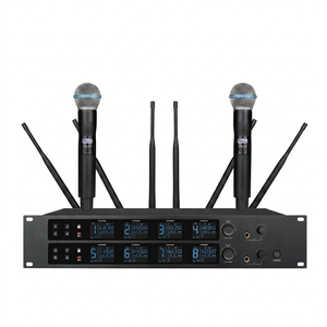 Système de microphone de conférence dynamique sans fil professionnel UHF BD-68, 8 canaux, portatif, XLR, longue portée, 8 antennes, pour l'enseignement - Product Image 1