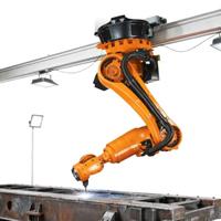 Station de travail robotisée industrielle KUKA KR120 R3200 PA pour la manutention et la palettisation avec fixation à ventouse