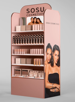 Présentoir de sol personnalisé pour produits de beauté, soins de la peau et cosmétiques, présentoir de maquillage pour magasin de détail