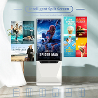 43-дюймовый рекламный плеер Full HD с двумя экранами, напольный дисплей для розничных магазинов, двусторонний киоск, цифровая вывеска LCD