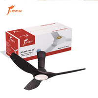 Ventilateur de plafond 3 pales avec lumière, télécommande, moteur AC, design moderne, pales ABS blanches, ventilateur-lustre, lampe pour projets en gros