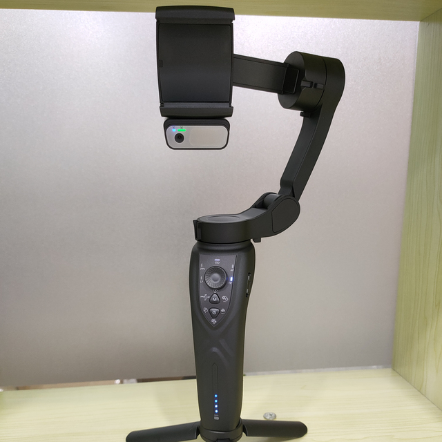 New F12 Foldable 3-Axis Handheld Gimbal Stabilizer Fill Light for Phone Gimbal AI Tracking Gimbal for Live Anti Shake Stabilizer
